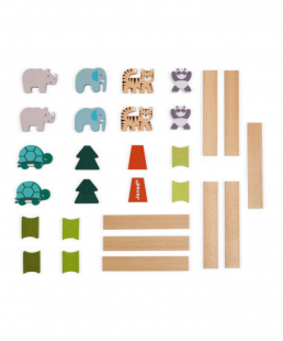 piezas de madera animales equilibristas display