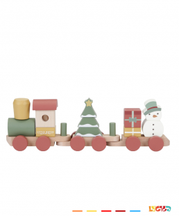 Tren de Bloques apilables Navidad de Little Dutch